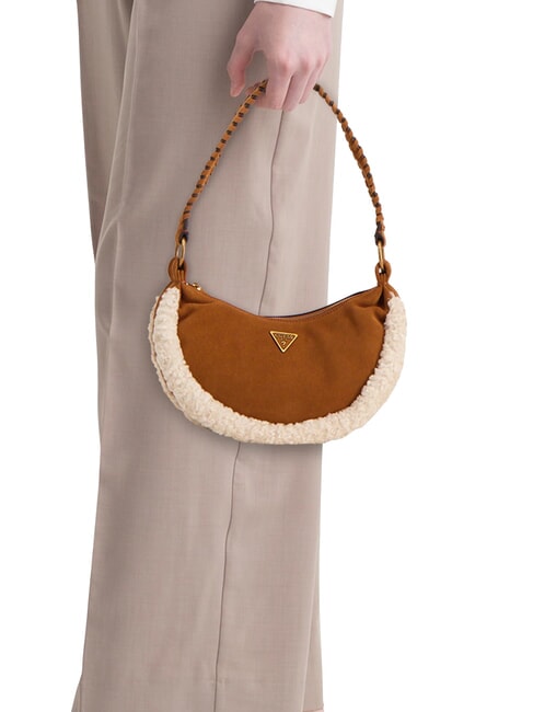 AMITA Schultertasche, Leder COGNAC - Damentaschen