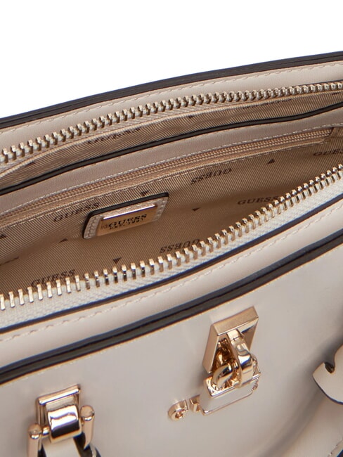 QUEENSLAND Mini-Handtasche mit Schulterriemen Cremeweiß/Taupe - Damentaschen