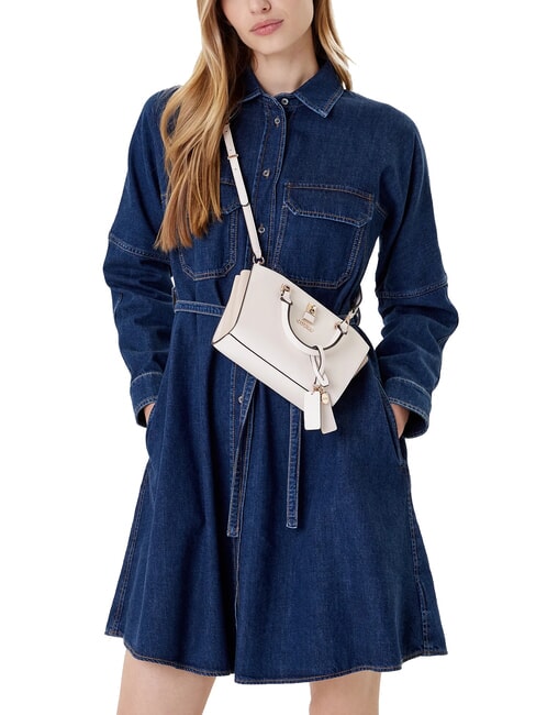 QUEENSLAND Mini-Handtasche mit Schulterriemen Cremeweiß/Taupe - Damentaschen