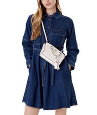 GUESS QUEENSLAND Mini-Handtasche mit Schulterriemen Cremeweiß/Taupe - Damentaschen - 4