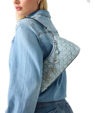 GUESS EVERLEE Umh&auml;ngetasche neblig blau multi - Damentaschen - 4