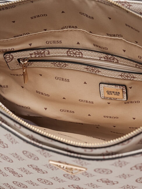 DARYNA Schulter-Eink&auml;ufer Creme-Logo - Damentaschen