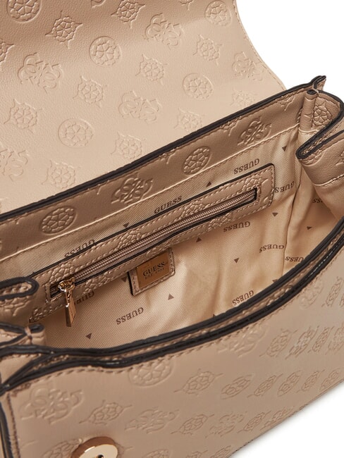 PHOEBE Umh&auml;ngetasche einfach taupefarbenes Logo - Damentaschen