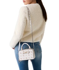GUESS SILIA Mikro-Handtasche mit Schulterriemen Vanille-Logo - Damentaschen - 5