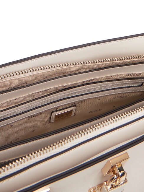 QUEENSLAND Handtasche, mit Schultergurt Cremewei&szlig;/Taupe - Damentaschen