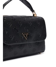 GUESS TISHA Handtasche mit Schulterriemen schwarzes Logo - Damentaschen - 4