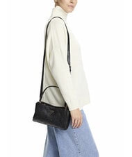 GUESS TISHA Handtasche mit Schulterriemen schwarzes Logo - Damentaschen - 6