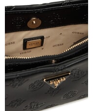 GUESS TISHA Handtasche mit Schulterriemen schwarzes Logo - Damentaschen - 7