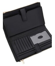 GUESS VALLA Gro&szlig;e gesteppte Geldb&ouml;rse SCHWARZ - Brieftaschen Damen - 2