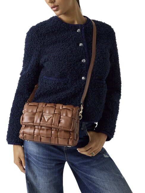 MARION Gewebte Schultertasche mit Schulterriemen ROT - Damentaschen