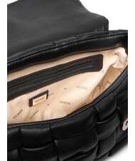 GUESS MARION Gewebte Schultertasche mit Schulterriemen SCHWARZ - Damentaschen - 6