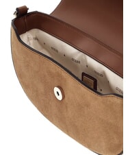 GUESS ERENIA Wildleder-Schultertasche COGNAC MULTI - Damentaschen - 5