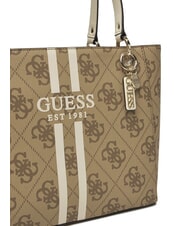 GUESS NOELLE Bedruckte Schultertasche MILCH-LOGO - Damentaschen - 3
