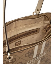 GUESS NOELLE Bedruckte Schultertasche MILCH-LOGO - Damentaschen - 5