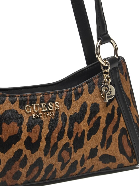 DOMITILLA Schultertasche aus St. Animalier-Leder Leopard - Damentaschen