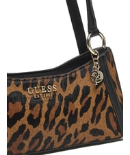 GUESS DOMITILLA Schultertasche aus St. Animalier-Leder Leopard - Damentaschen - 3