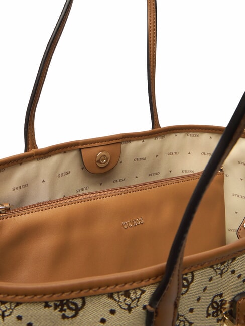 NEDA Einkaufstasche aus Jacquard-Stoff MILCH-LOGO - Damentaschen