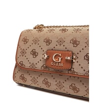 GUESS NEDA Doppelfunktions-Tasche aus Jacquard-Gewebe MILCH-LOGO - Damentaschen - 3