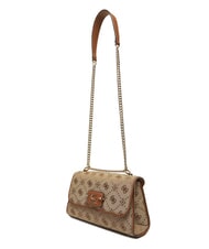 GUESS NEDA Doppelfunktions-Tasche aus Jacquard-Gewebe MILCH-LOGO - Damentaschen - 4