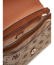 GUESS NEDA Doppelfunktions-Tasche aus Jacquard-Gewebe MILCH-LOGO - Damentaschen - 6