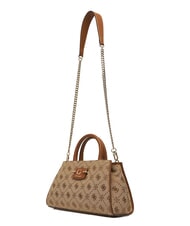 GUESS NEDA Handtasche aus Jacquard-Stoff MILCH-LOGO - Damentaschen - 4