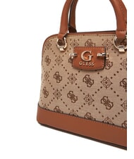 GUESS NEDA Kuppelförmige Tasche aus Jacquard-Gewebe MILCH-LOGO - Damentaschen - 3