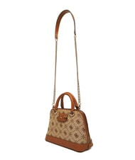 GUESS NEDA Kuppelförmige Tasche aus Jacquard-Gewebe MILCH-LOGO - Damentaschen - 4