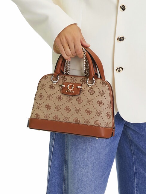 NEDA Kuppelförmige Tasche aus Jacquard-Gewebe MILCH-LOGO - Damentaschen