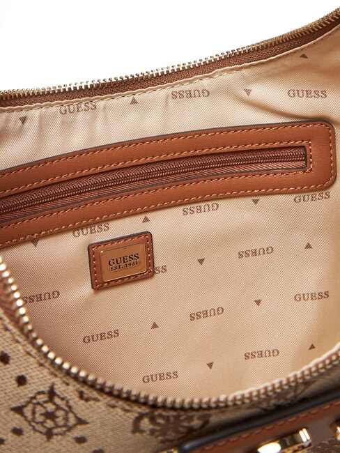 NEDA Hobo-Schultertasche aus Jacquard-Stoff MILCH-LOGO - Damentaschen