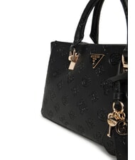 GUESS TISHA Handtasche mit Schulterriemen schwarzes Logo - Damentaschen - 3