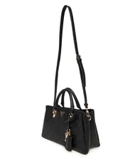 GUESS TISHA Handtasche mit Schulterriemen schwarzes Logo - Damentaschen - 4