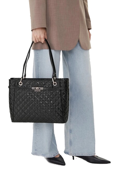 IDRA Gesteppte Schultertasche SCHWARZ - Damentaschen