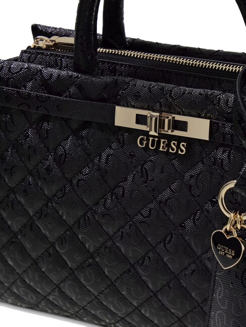 IDRA Gesteppte Handtasche mit Schulterriemen SCHWARZ - Damentaschen