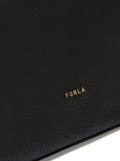 LARA Schultertasche aus Leder Schwarz - Damentaschen