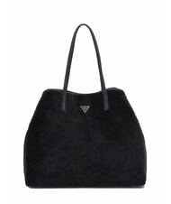 GUESS VICTORIA Teddy-Einkaufstasche mit Clutch SCHWARZ - Damentaschen - 2
