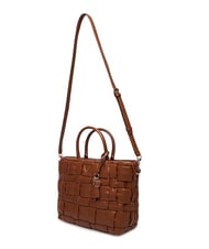GUESS MARION Gewebte Handtasche mit Schulterriemen COGNAC - Damentaschen - 4