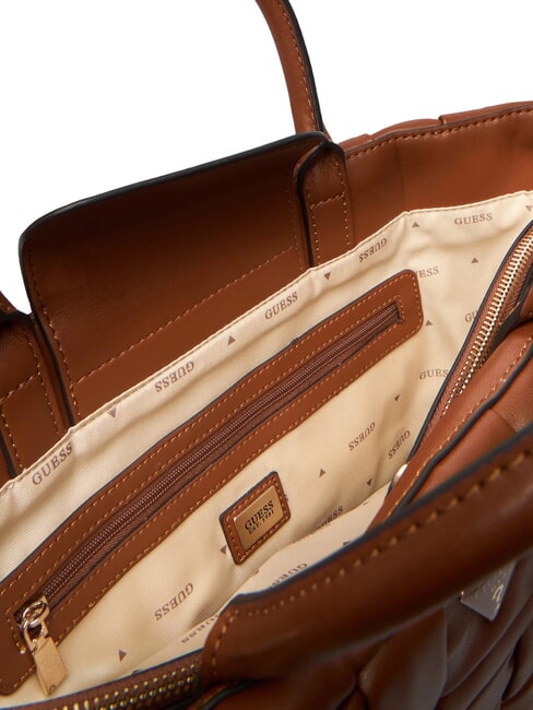 MARION Gewebte Handtasche mit Schulterriemen COGNAC - Damentaschen