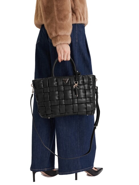 MARION Gewebte Handtasche mit Schulterriemen SCHWARZ - Damentaschen