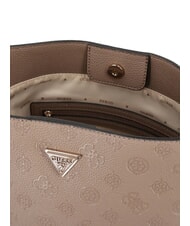 GUESS CRESIDIA Beuteltasche mit Clutch Logo in dunklem Taupe - Damentaschen - 7