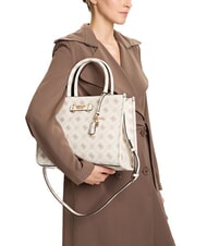 GUESS SILIA 2 Tragetasche mit Schultergurt Vanille-Logo - Damentaschen - 5