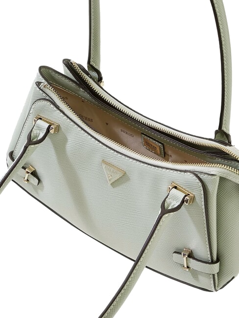 ROSALBA Schultertasche mit Saffiano-Print Salbei - Damentaschen