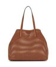 GUESS BRIGITTA Gewebte Einkaufstasche mit Clutch COGNAC - Damentaschen - 3
