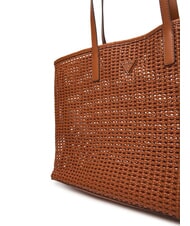 GUESS BRIGITTA Gewebte Einkaufstasche mit Clutch COGNAC - Damentaschen - 5