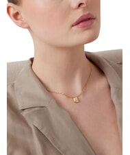 GUESS 4G LIGHT Halskette mit quadratischem Zirkonanh&auml;nger gelbes Gold - Halsketten - 2