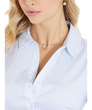 GUESS WHITE LOTUS Halskette mit Blumen- und Kristallanh&auml;nger gelbes Gold - Halsketten - 2