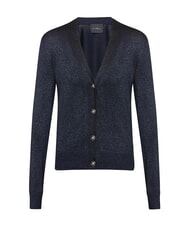 JOHN RICHMOND PEACEFUL Lurex-Cardigan mit Knöpfen Navy blau - Damenpullover - 4