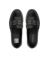 TOMMY HILFIGER CHUNKY NAUTICAL EYELETS  Ledermokassins Schwarz - Damenschuhe - 4
