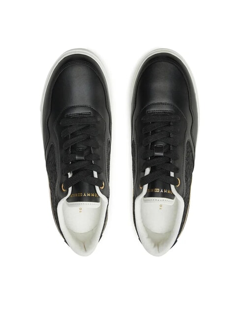 PLATFORM MONOGRAM High-Top-Sneaker aus Leder Schwarz - Damenschuhe