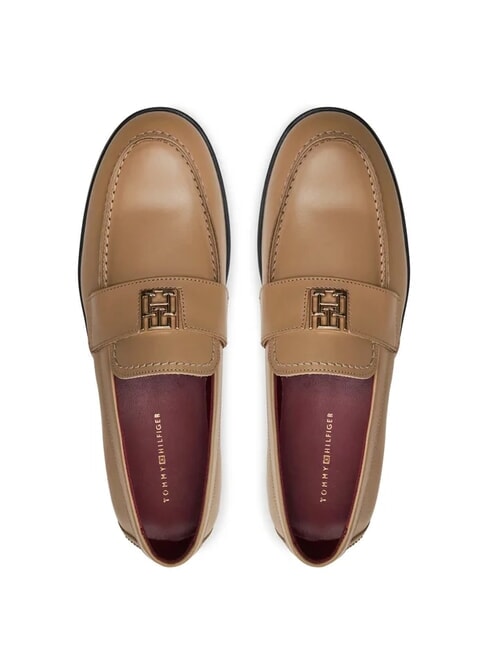 THE LEATHER CLASSIC Damen-Lederslipper khaki - Damenschuhe