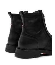 TOMMY HILFIGER HILFIGER COMFORT Schn&uuml;rstiefeletten aus Leder mit Rei&szlig;verschluss Schwarz - Herrenschuhe - 5